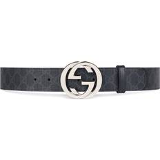 GG Supreme Belt with Buckle - Black/Grey