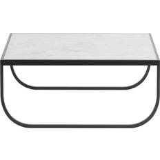 Asplund Tati High Marbre Blanc Char Grey Support Table Basse 90x90cm