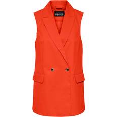 Orange - Woman Blazers Pieces Pctally Sleeveless Blazer