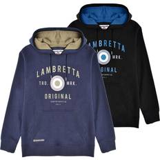 Lambretta Jumpers Lambretta Men's Mens Original Target Print Hoodie Black 40/Regular