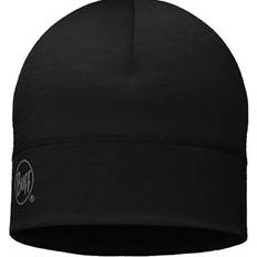 Buff Black Merino Wool Beanie