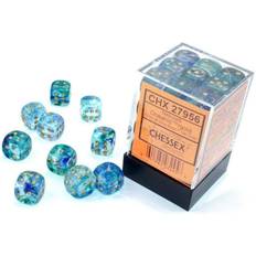 Chessex 36 stk. D6 12mm Terninger Nebula Oceanic/Gold