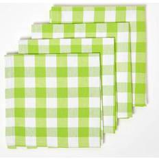 Cotton Cloth Napkins Homescapes Check Gingham Cloth Napkin Green (45x)