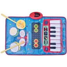 Toy Pianos Global Gizmos 50770 2-in-1 Musical Kids' Play Mat Keyboard & Drums