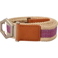 Dame - Multifargete Belte Gianfranco Ferre GF Ferre Multicolor Leather Silver Hexagon Logo Buckle Belt