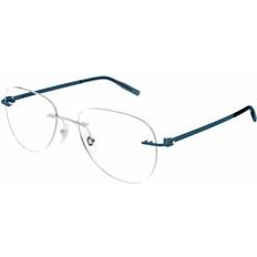 Montblanc MB 0283O Asian Fit 007 57 Silvriga Glasögon