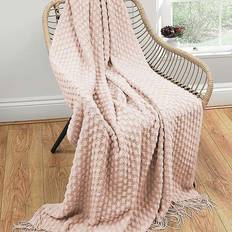 Cascade Home Very Corsica Fringed Blankets Pink