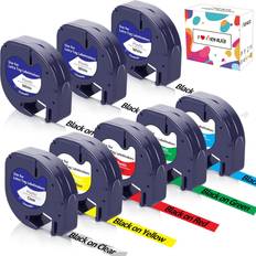 Dymo letratag tape Hehua LetraTag Label Tape 12mmx4m 8-pack 1.2cmx4m