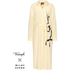 Beige - Femme Peignoirs Triumph Robe Longue Mywear - Noir/Beige