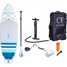 Rounded Front SUP Sets Ocean Pacific Sunset All Round 9'6 Inflatable Paddle Board White/Grey/Teal White/Grey/Teal