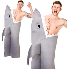 Wicked Man Eating SHARK Costume Grey One