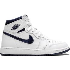 Jordan Sneakers Jordan Air 1 Retro High OG BG 'Metallic Navy' White Kid's