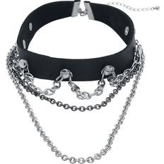 Gothicana by EMP Gothic Choker Chained Choker för Dam svart/silver