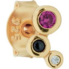 The Earring Shop Trinity Stud Black/ruby/white Dam Stiftörhängen ONE