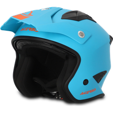 Open Faces Motorcycle Helmets Acerbis Aria Solid, Jethelm Matt Hellblau/Orange