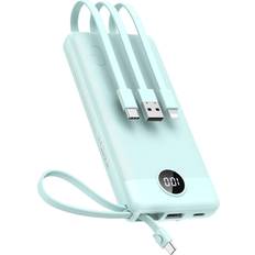 Power Bank with Built-in Cables 20000mAh USB C Portable Charger