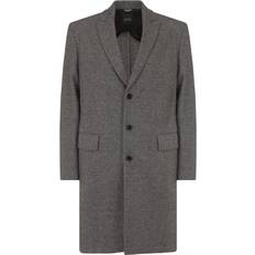 Coats Dolce & Gabbana Single-Breasted Herringbone Coat - Grey