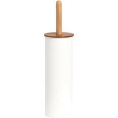 Toiletborstels uitverkoop Zeller Bamboe Hout Wit H38 x D10 cm