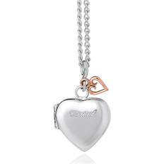 Jewellery Clogau Cariad Heart Locket - Silver/Rose Gold