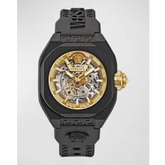 Versace Watches Versace V-Legend Skeleton Watch, 42mm Gold/Black