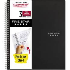 Five Star Spiral Notebook, 3-Subject, Wide Ruled Paper, 10-1/2" 73094