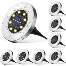 Solar lights Wilktop Solar Lights for Garden Markbelysning 13cm 8st