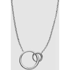 Unisex Necklaces Skagen Elin Silver-Tone Crystal Pendant Necklace