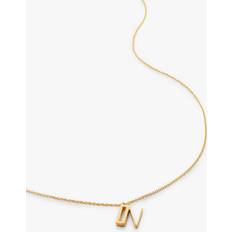 Necklaces Monica Vinader Gold Initial W Necklace Adjustable 41-46cm/16-18'