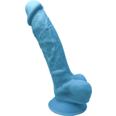 Silexd Realistic Silicone Dual Density Dildo with Suction Cup and Balls 17.5 cm