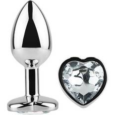AfterDark Heart Shaped Buttplug White Storlek M