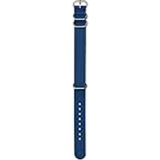 Watch Straps Nixon FKM Rubber NATO Wechselarmband für mit 20 mm Abstand aus Silikon und Kautschuk in der Farbe Marineblau/Blau mit Schnalle und Beschläge aus Edelstahl, BA005-3391-00