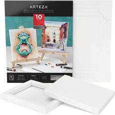 Arteza diy foldable canvas frame, expert watercolour 7x8.6" 10 sheets sealed