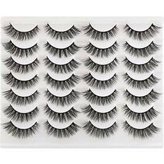 Pink False Eyelashes Newcally false eyelashes natural 3d lashes cat eye look assorted style names