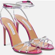 Aquazzura Krystalpyntede Hælsandaler - Fuchsia