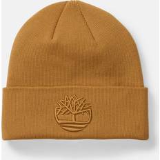 Timberland Men Beanies Timberland Tonal 3D Embroidery Beanie - Wheat