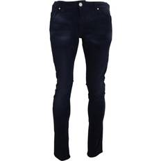 Man - XXXS Trousers & Shorts ACHT Blue Cotton Corduroy Slim Stretch Men Jeans IT48