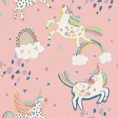 Graham & Brown Pink Wallpapers Graham & Brown Next Party Unicorn Pink Smooth Wallpaper