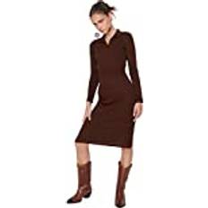 Akryl Klänningar Trendyol Collection Klänning Blå Midi, Brun