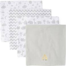 Spasilk Receiving Baby Blanket, 100% Cotton Flannel Blanket, Pack of 4, Gray Giraffe