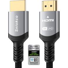 Hane - Hane - Standard HDMI-Standard HDMI - USB-kabel Kablar Sniokco HDMI - HDMI 2.1 M-M 2m