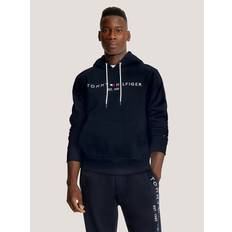 Tommy Hilfiger Men Sweaters Tommy Hilfiger Men's Embroidered Logo Hoodie Blue Navy