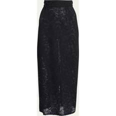 Dolce & Gabbana Spetsstickad Midi Pennkjol Black