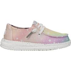 Girls - Silver Sneakers Children's Shoes Hey Dude Girls Wendy Sparkle Star Girls' Toddler Shoe Pink/Silver/Multi 08.0