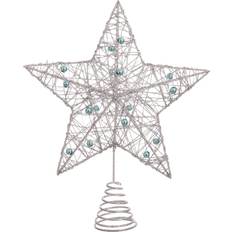 Iluminación Interior Estrellas de Adviento BigBuy Christmas Navidad Plateado Metal 20 x 5 x 25 cm Estrella de Adviento