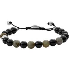 Diesel Smykker Diesel Diesel Black Agate and Labradorite Beaded Bracelet