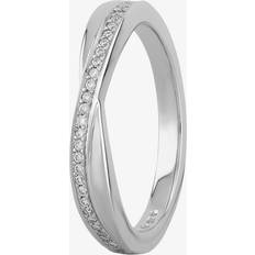 Platinum Rings Platinum 0.13ct Diamond Twist Eternity Ring WS104