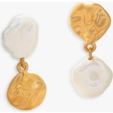 Monica Vinader Earrings Monica Vinader Keshi Pearl Stud Earrings, Gold