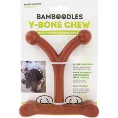 Bamboodles dog bamboodles puppy chew durable bamboo & nylon control bacon