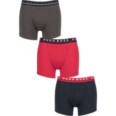 Men's Underwear HUGO BOSS cotton boxer briefs pack black black olive red