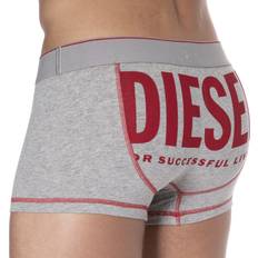 Grey - Women Men's Underwear Diesel Maxi Logo Boxer Briefs - Heather Grey
